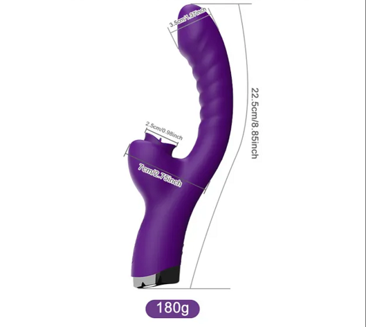 2-in-1 tonglikkende clitorisvibrators voor vrouwen